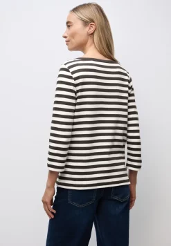 Gestreept boothals shirt