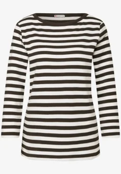 Gestreept boothals shirt