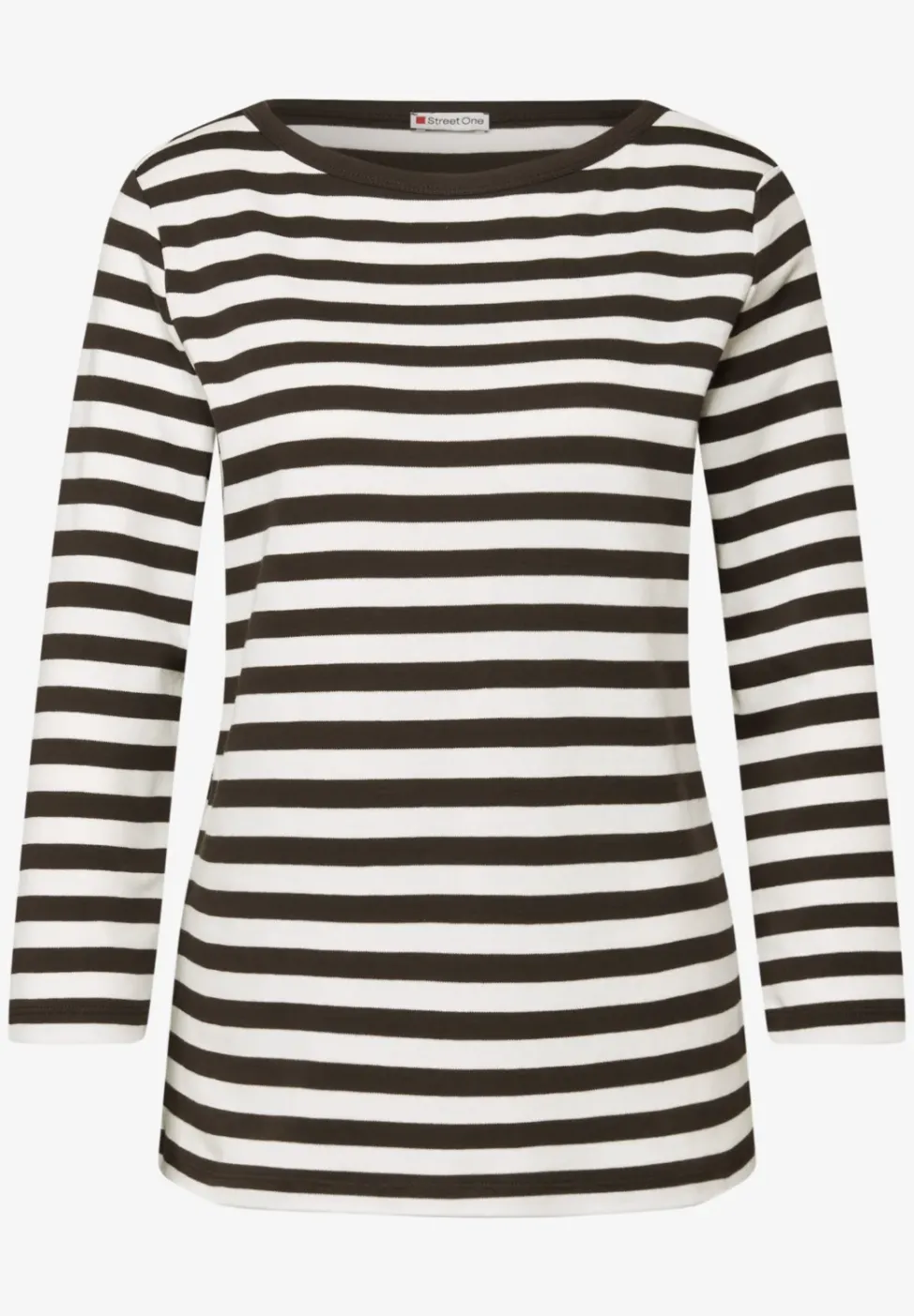 Gestreept boothals shirt