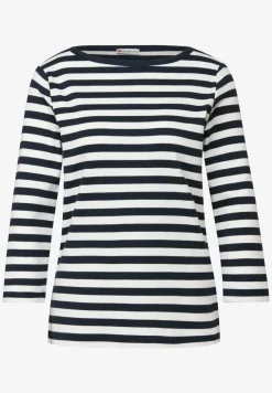 Gestreept boothals shirt