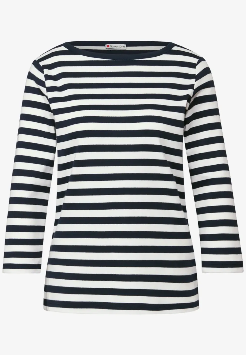 Gestreept boothals shirt