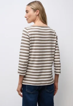 Gestreept boothals shirt