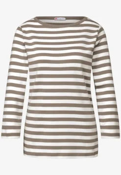 Gestreept boothals shirt