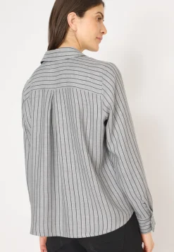 Gestreept flanellen overhemd blouse