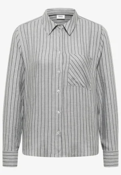 Gestreept flanellen overhemd blouse