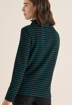 Gestreept funnelneck shirt