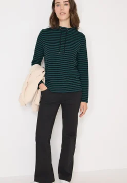 Gestreept funnelneck shirt