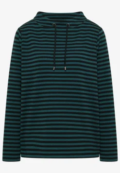 Gestreept funnelneck shirt