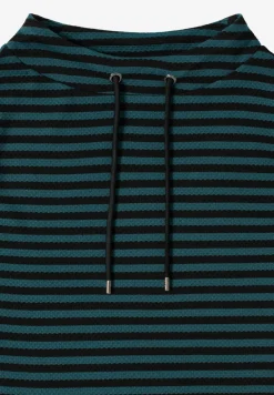 Gestreept funnelneck shirt