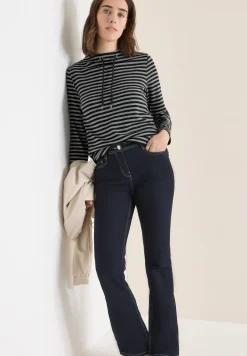 Gestreept funnelneck shirt