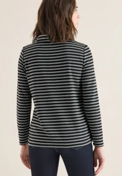 Gestreept funnelneck shirt