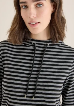 Gestreept funnelneck shirt