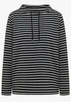 Gestreept funnelneck shirt