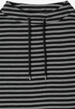 Gestreept funnelneck shirt