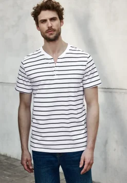 Gestreept henley shirt