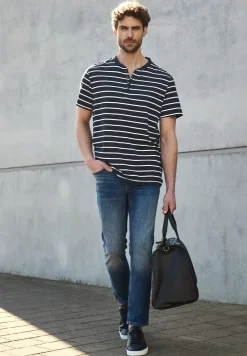 Gestreept henley shirt