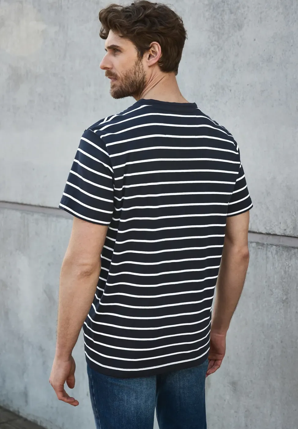 Gestreept henley shirt