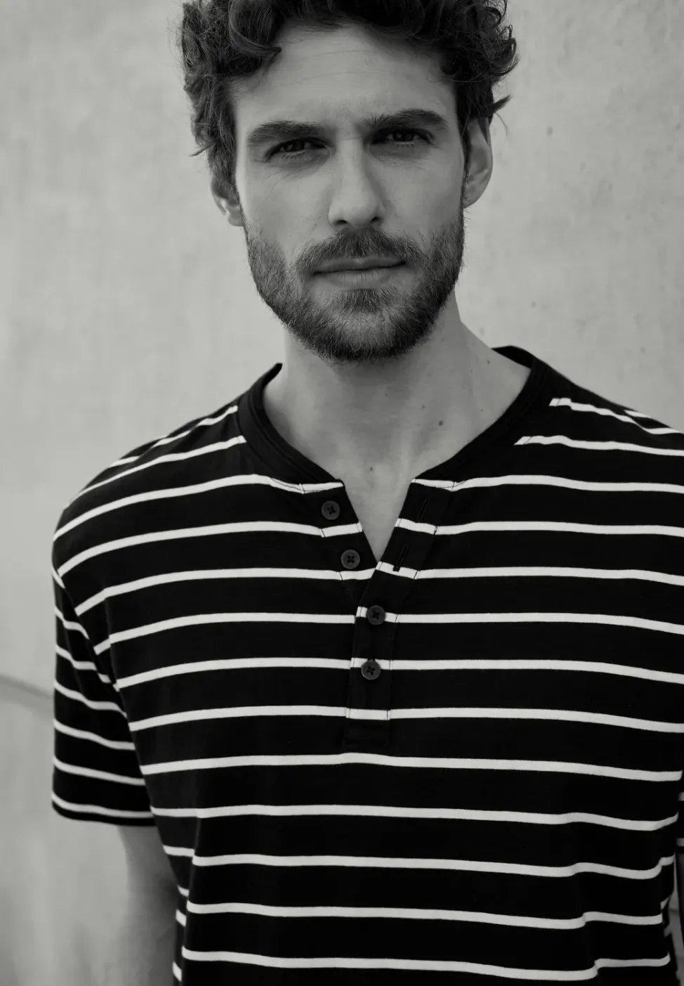 Gestreept henley shirt