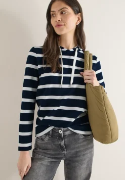 Gestreept hoodie shirt