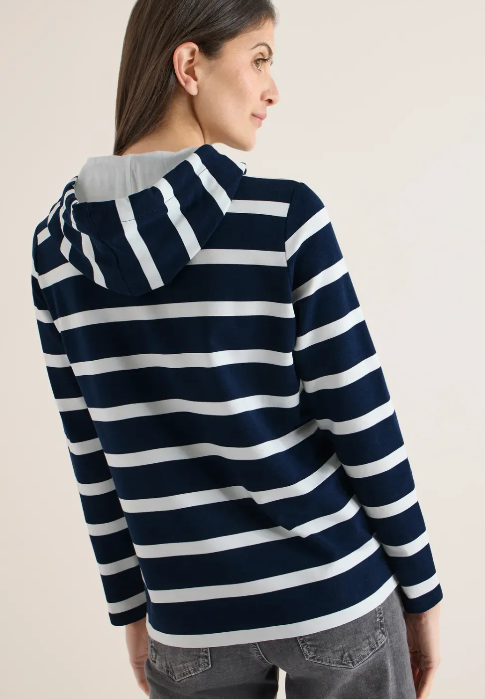 Gestreept hoodie shirt