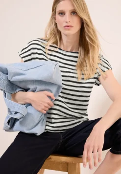 Gestreept jacquard shirt