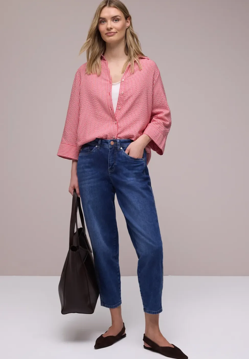 Gestreept overhemd blouse