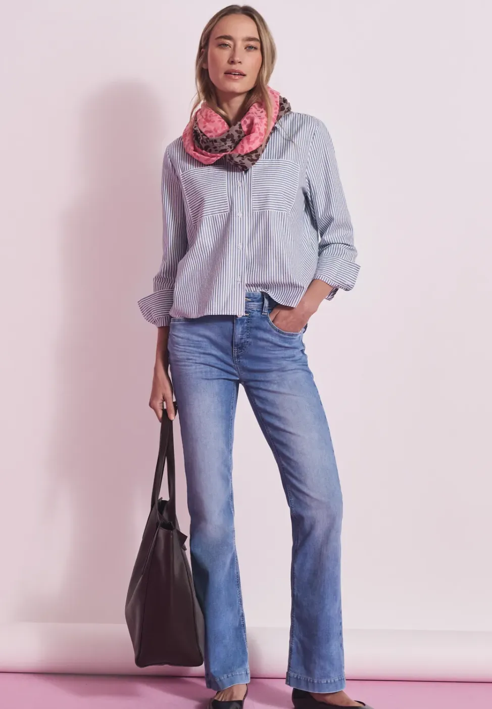 Gestreept overhemd blouse