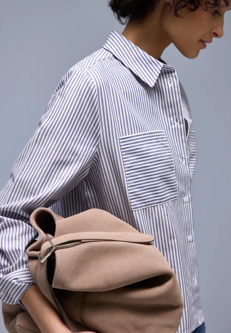 Gestreept overhemd blouse