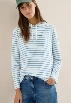 Gestreept shirt met capuchon