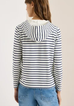 Gestreept shirt met capuchon