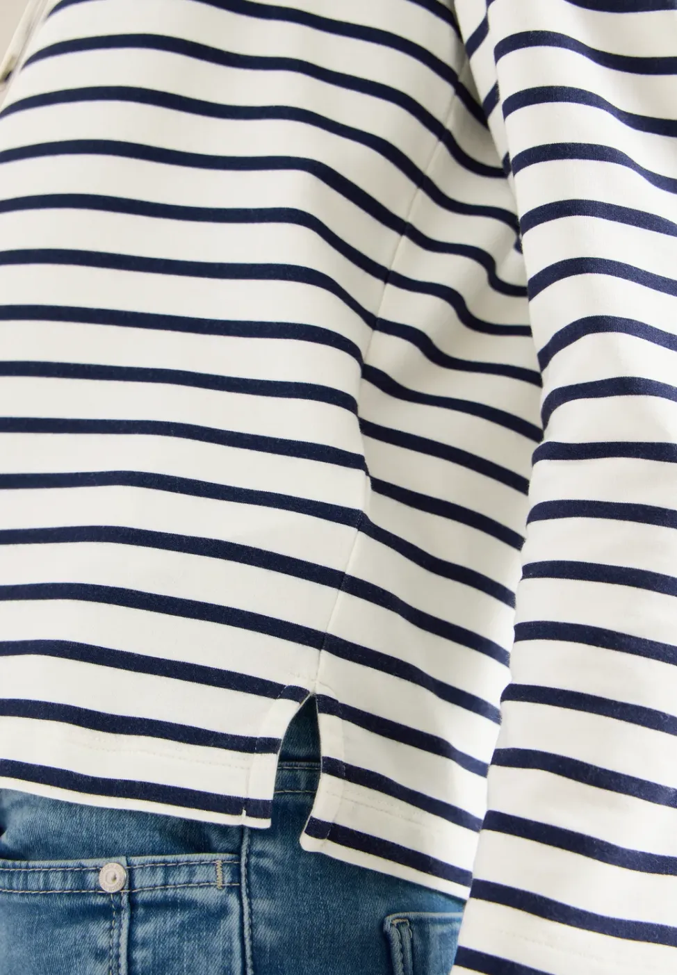 Gestreept shirt met capuchon