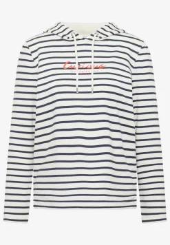 Gestreept shirt met capuchon
