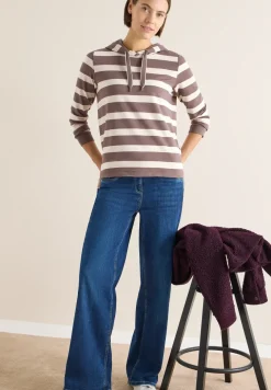Gestreept shirt met capuchon