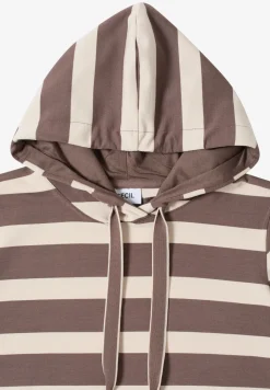 Gestreept shirt met capuchon