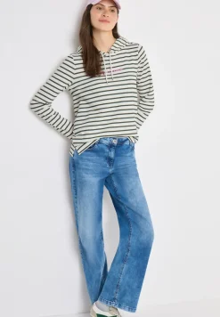 Gestreept shirt met capuchon