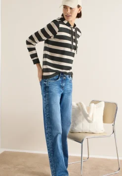 Gestreept shirt met capuchon
