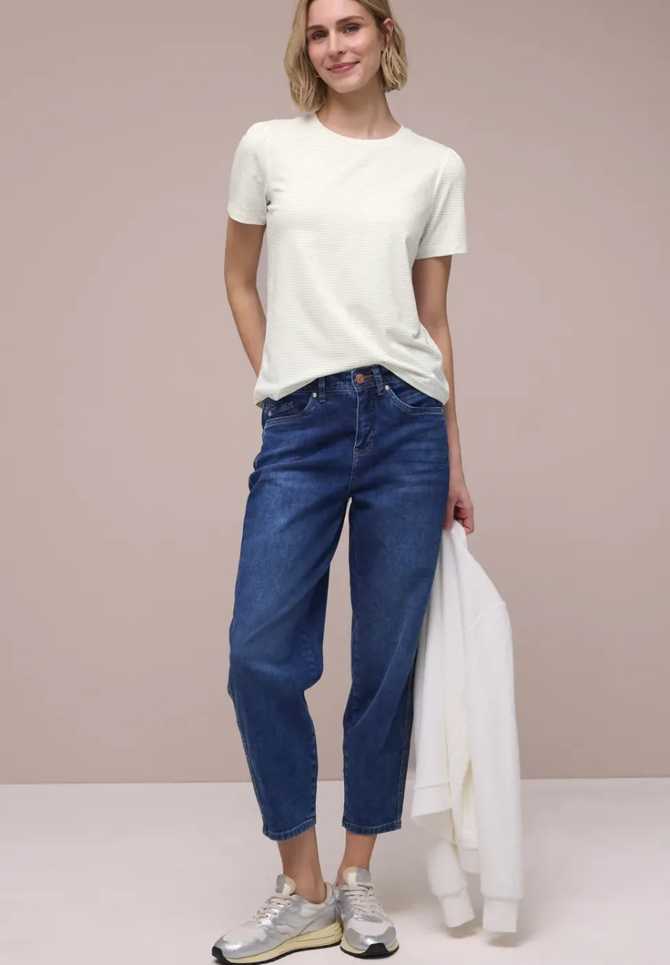 Gestreept shirt met glitter