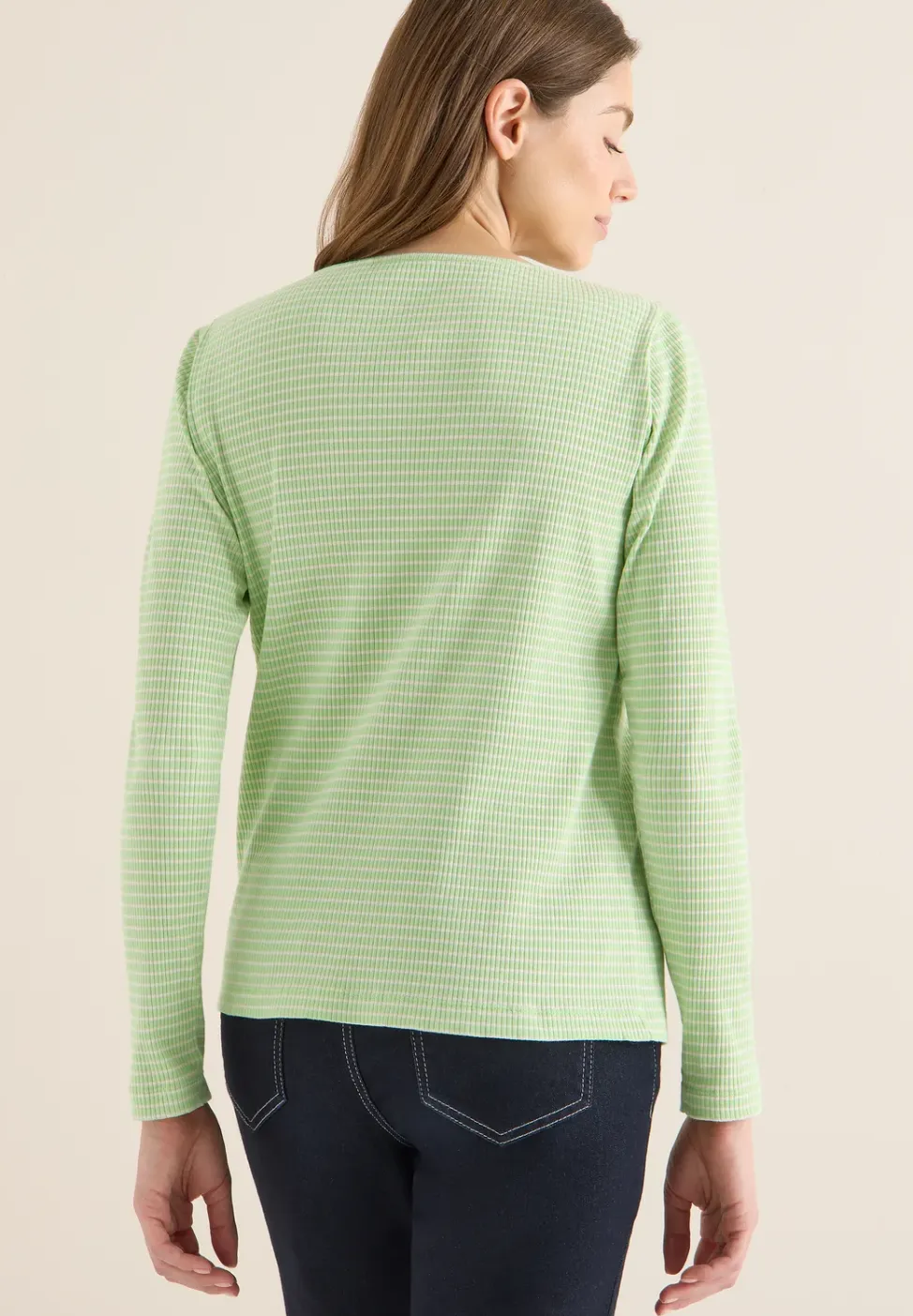 Gestreept shirt met lange mouwen