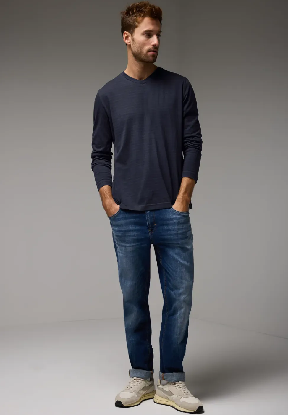 Gestreept shirt met lange mouwen