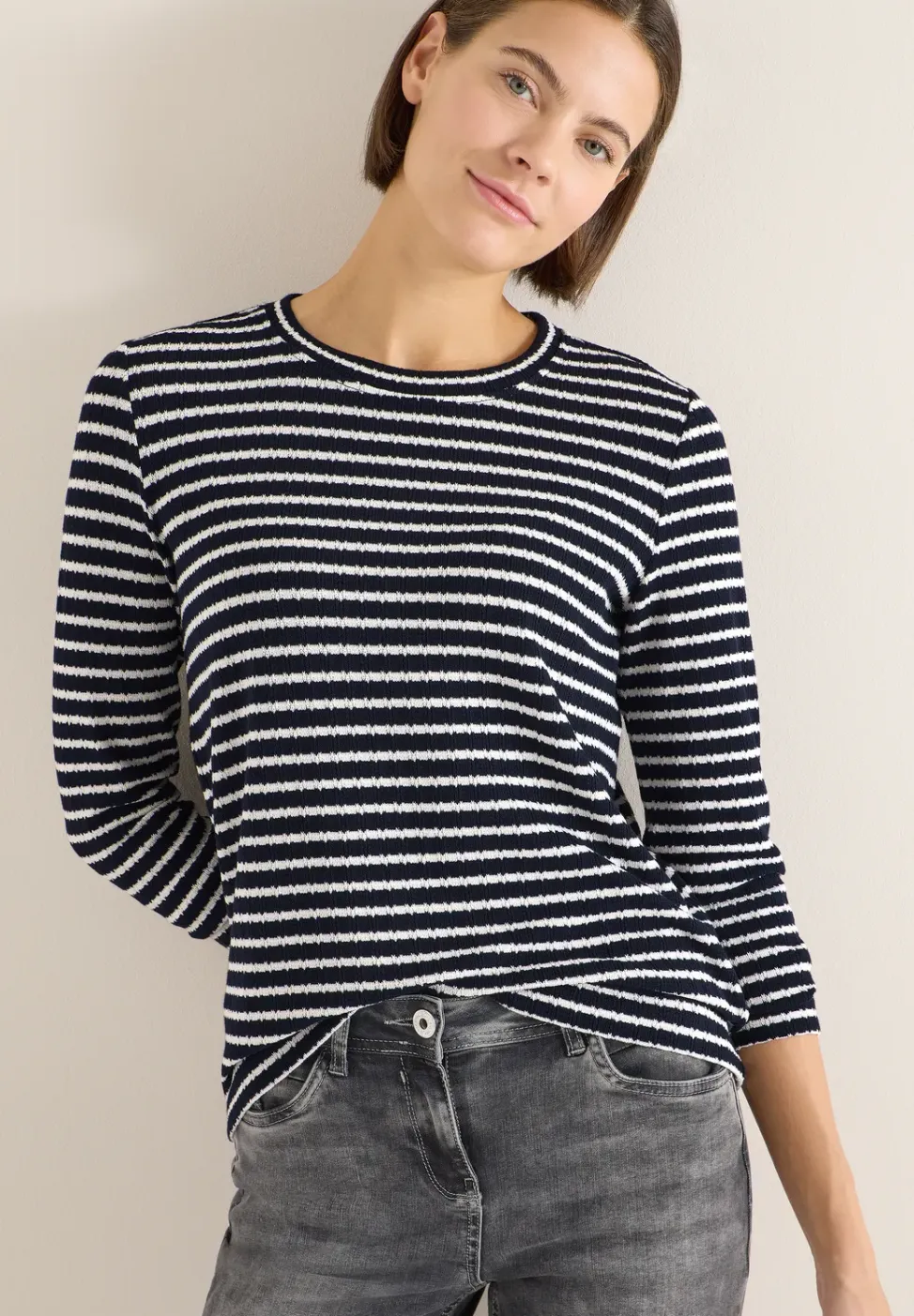 Gestreept shirt met lange mouwen