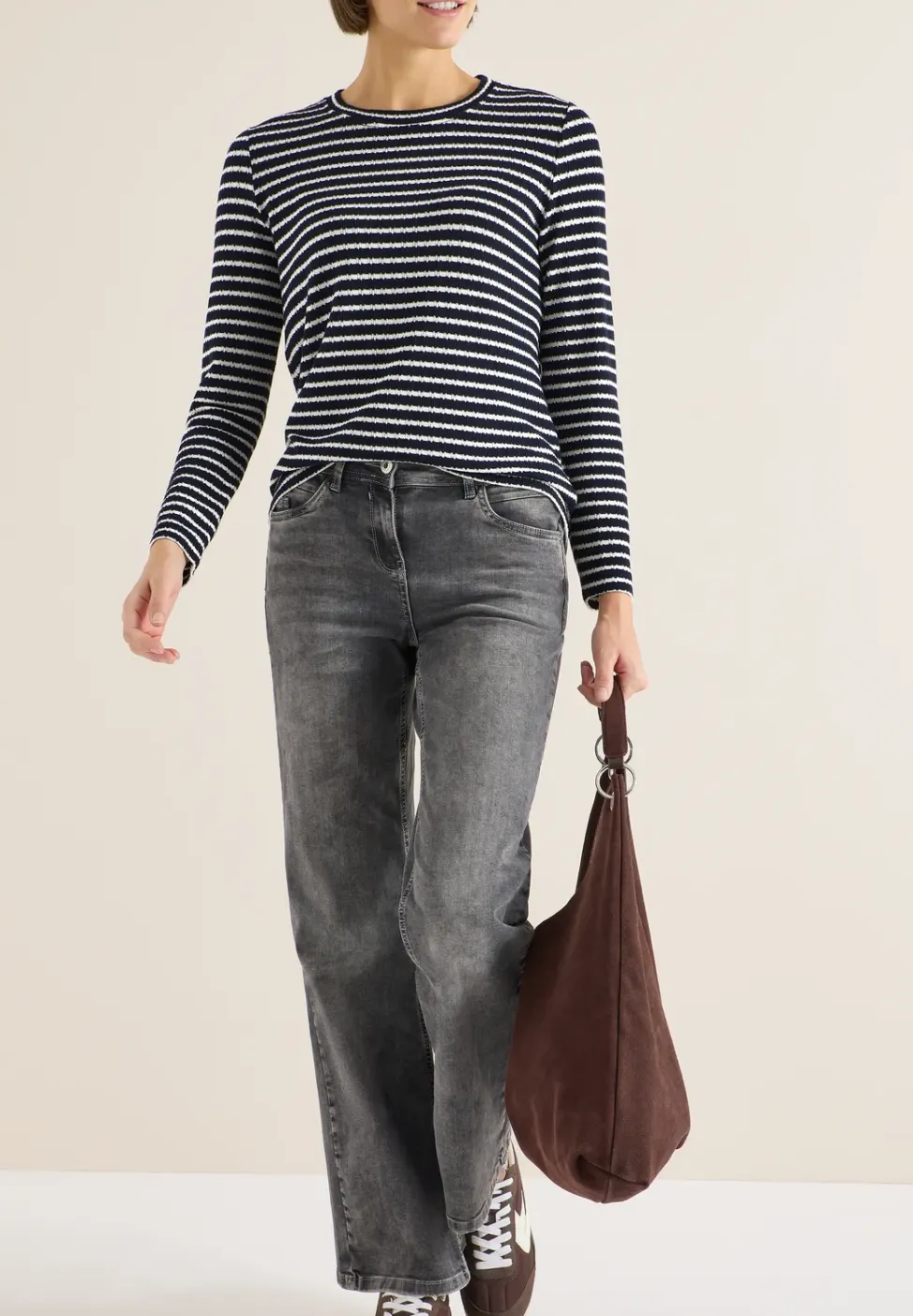 Gestreept shirt met lange mouwen