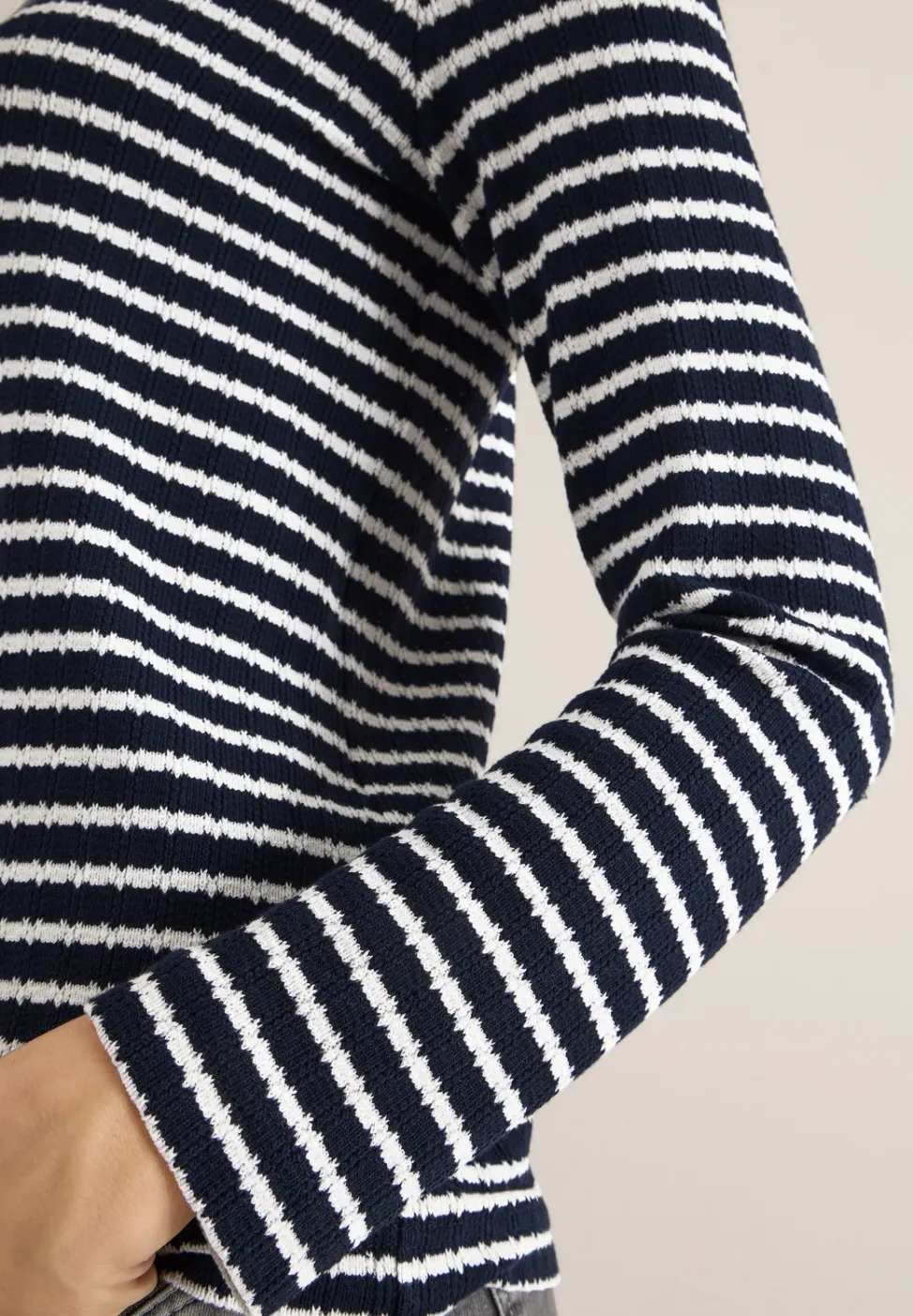 Gestreept shirt met lange mouwen