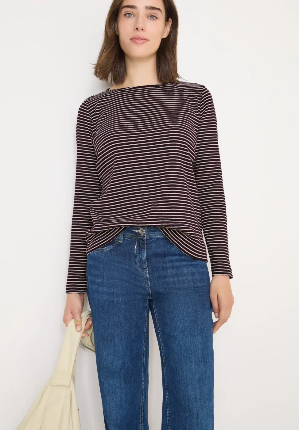 Gestreept shirt met lange mouwen