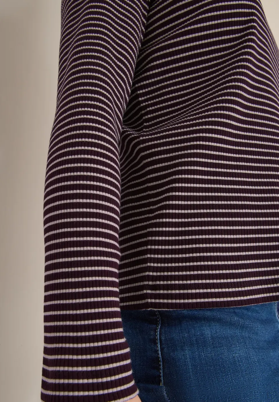 Gestreept shirt met lange mouwen