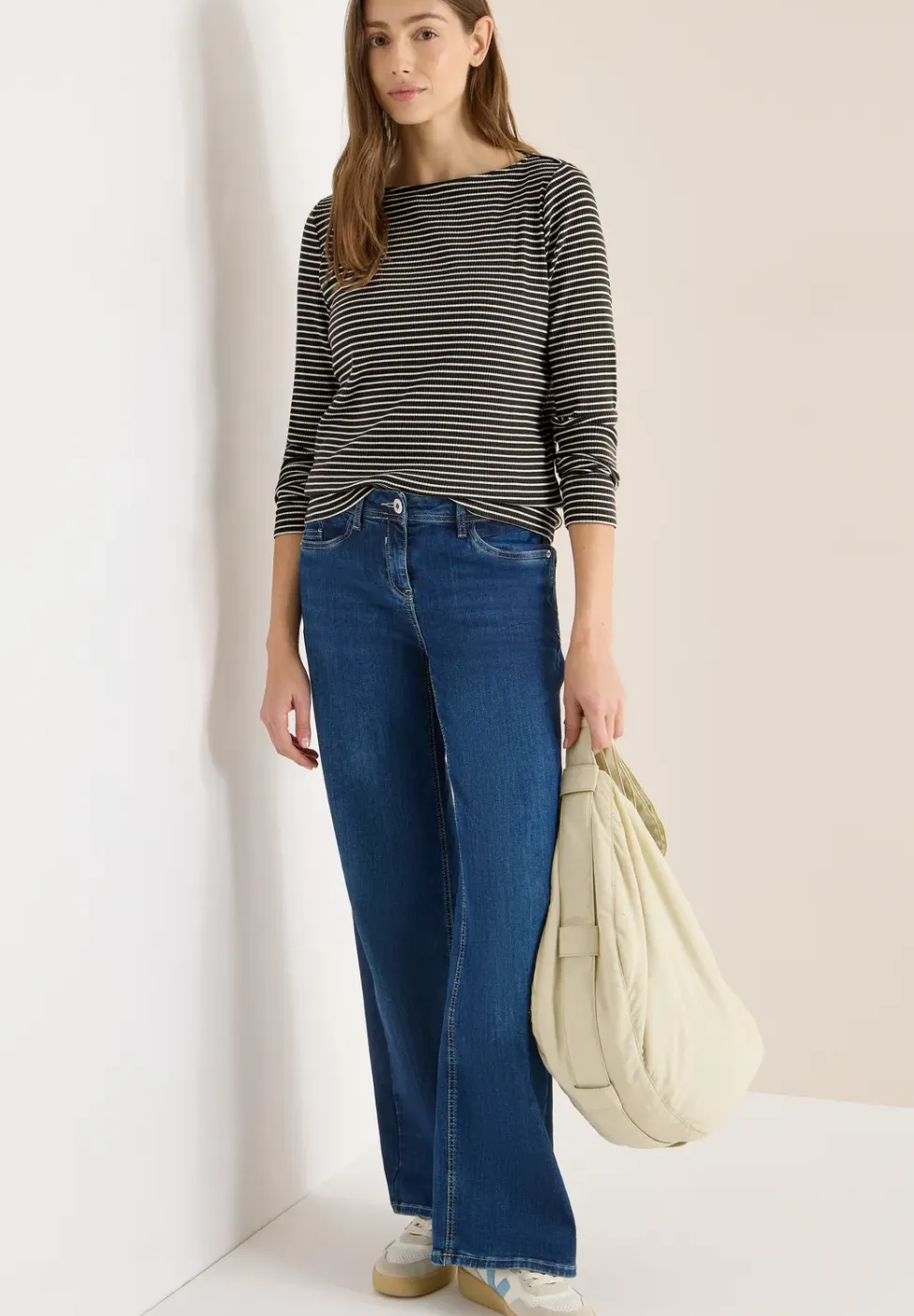 Gestreept shirt met lange mouwen