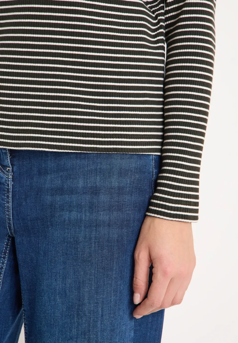 Gestreept shirt met lange mouwen