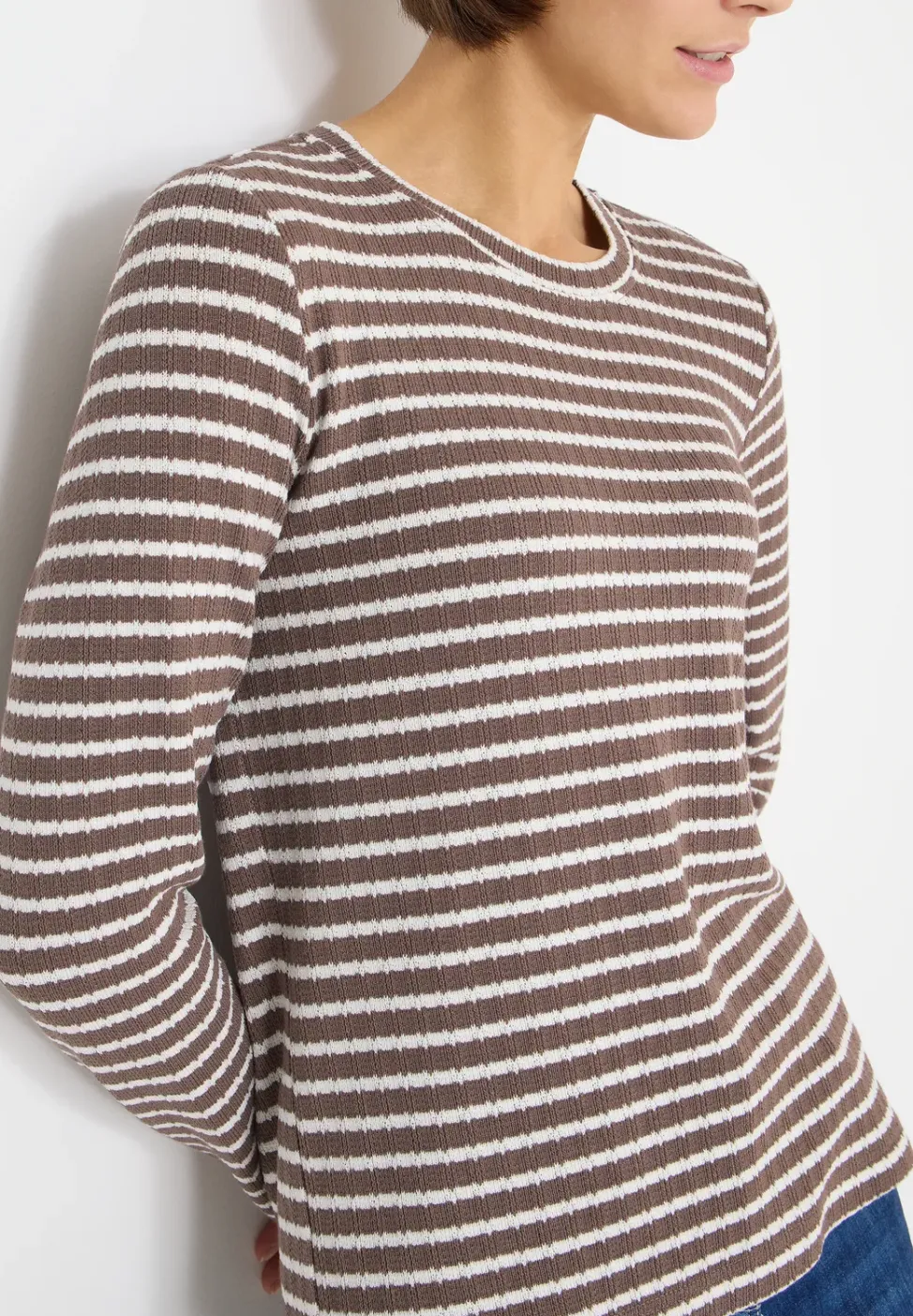 Gestreept shirt met lange mouwen