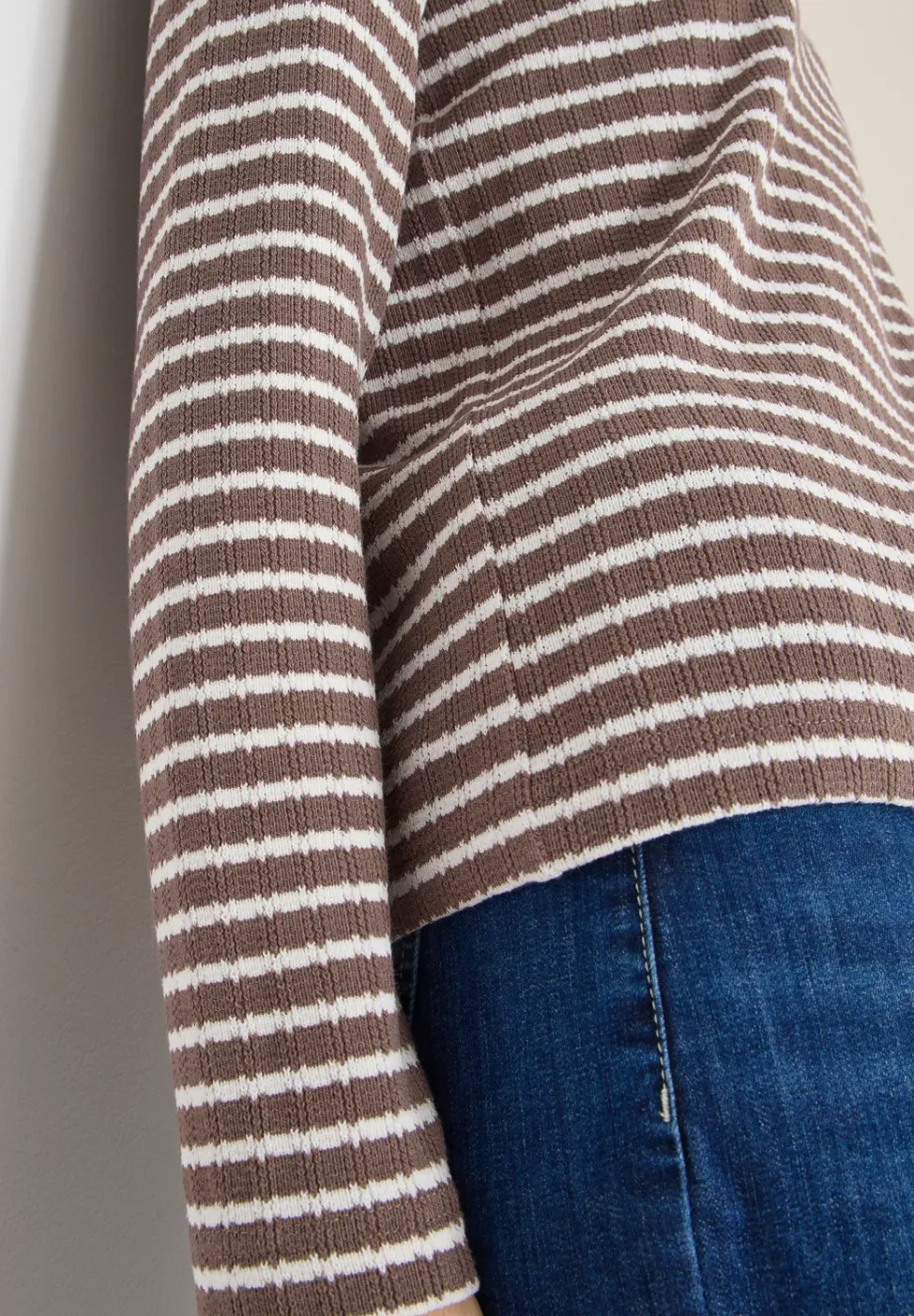 Gestreept shirt met lange mouwen