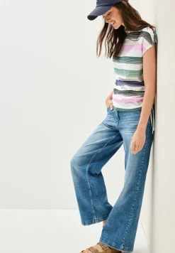 Gestreept shirt met linten