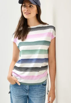Gestreept shirt met linten